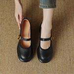 Exquisite Handcrafted Genuine Leather Women's Shoes: Elegance Redefined(Easn2018a1928)