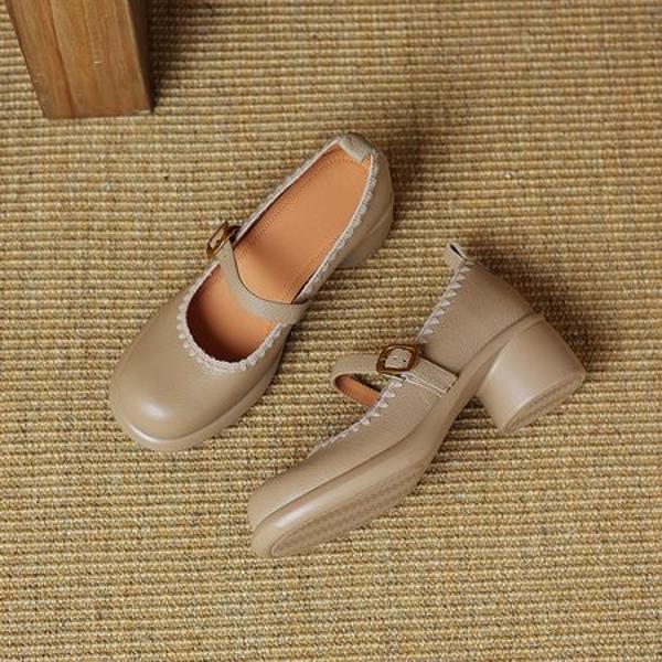 Exquisite Handcrafted Genuine Leather Women's Shoes: Elegance Redefined(Easn2018a1928)