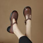 Exquisite Handmade Leather Women’s Shoes: Elegance in Every Step(Easn2018a1929)