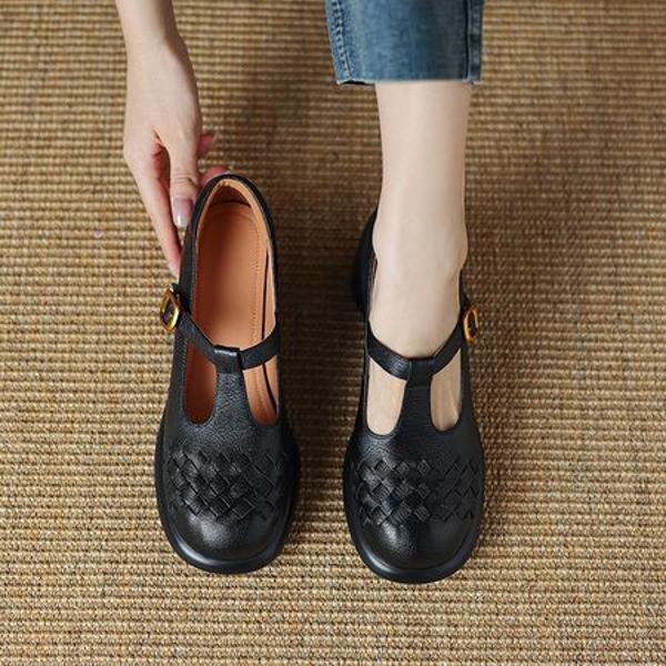 Exquisite Handmade Leather Women’s Shoes: Elegance in Every Step(Easn2018a1929)