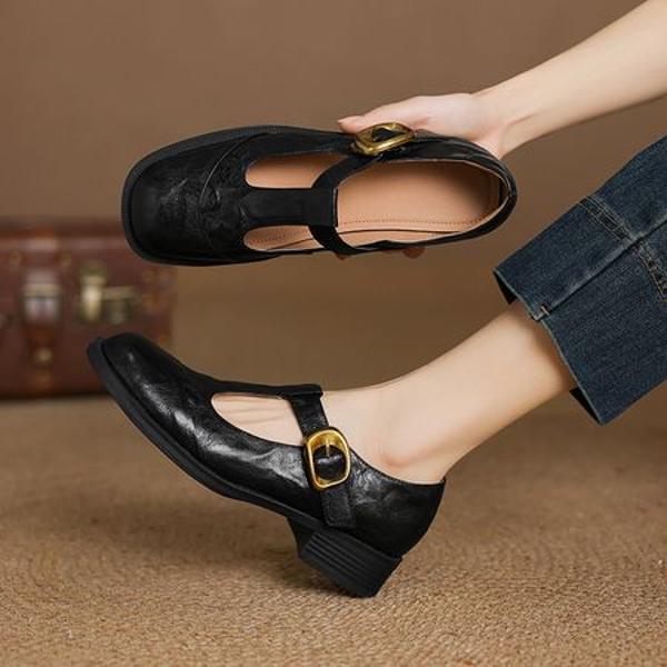 Handcrafted Leather Women's Shoes: Luxurious Quality and Timeless Elegance(Easn20182357)