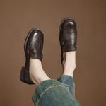 Luxury Handcrafted Leather Shoes for Elegant Women(Easn20182362)