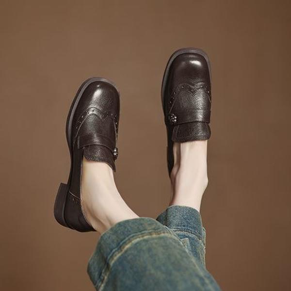 Luxury Handcrafted Leather Shoes for Elegant Women(Easn20182362)