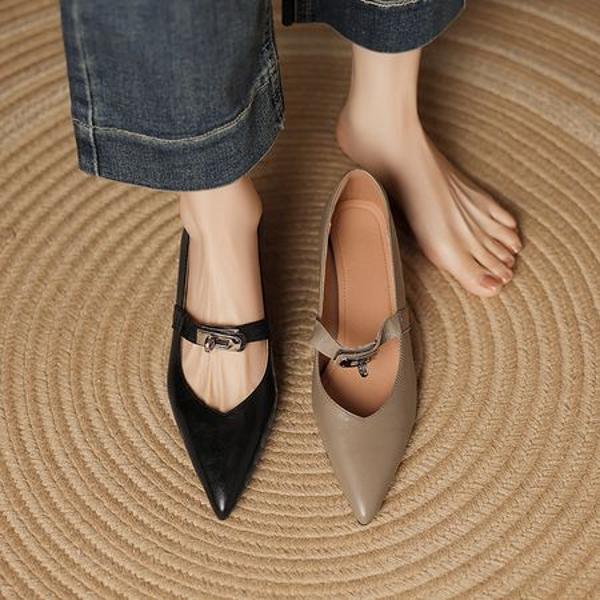 Exquisite Handcrafted Leather Women's Shoes: Luxury Elegance(Easn20182355)