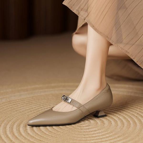 Exquisite Handcrafted Leather Women's Shoes: Luxury Elegance(Easn20182355)