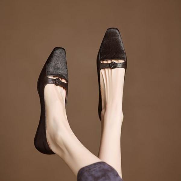 Luxury Handcrafted Genuine Leather Women's Shoes(Easn20182350)