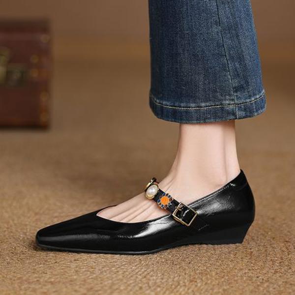 Handcrafted Luxury Leather Women's Shoes - Elegant Quality Craftsmanship(Easn20182356)