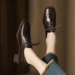 Handcrafted Luxurious Leather Shoes for Elegant Women(Easn20182369)