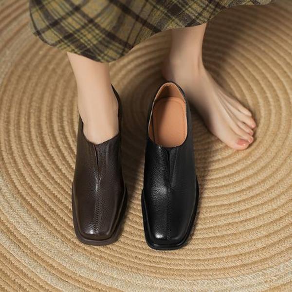 Handcrafted Luxury Leather Shoes for Elegant Women(Easn20182383)