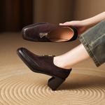 Handcrafted Luxury Leather Women's Shoes: Elegant Quality and Artistry(Easn20182387)