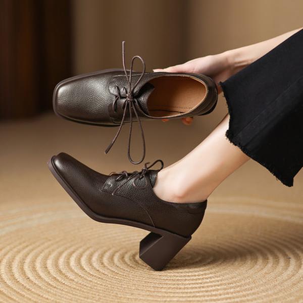 Exquisite Handmade Genuine Leather Women's Shoes: Luxury Craftsmanship & Elegance(Easn20182386)