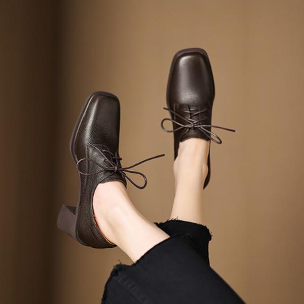 Exquisite Handmade Genuine Leather Women's Shoes: Luxury Craftsmanship & Elegance(Easn20182386)