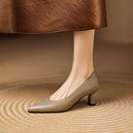 Handcrafted Real Leather Women's Shoes: Elegant Luxury Craftsmanship(Easn20182393)