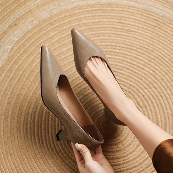 Handcrafted Real Leather Women's Shoes: Elegant Luxury Craftsmanship(Easn20182393)