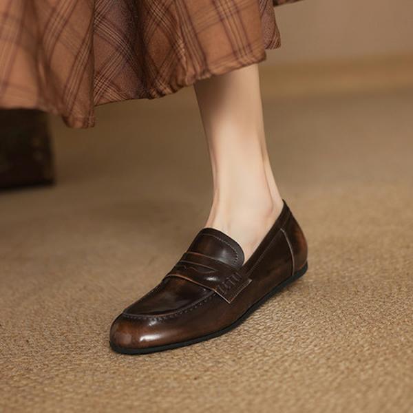 Elegant Handcrafted Leather Women's Shoes: Luxury Craftsmanship & Quality(Easn20182390)