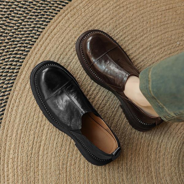 Elegantly Crafted Genuine Leather Handmade Women's Shoes for Luxe Chic Style(Easn20182519)