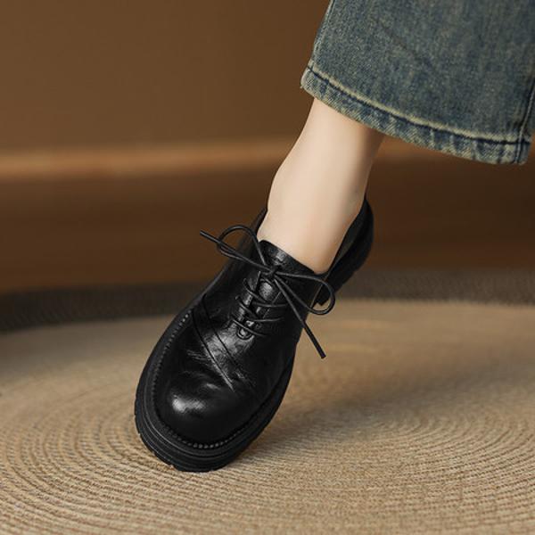 Elegantly Crafted Genuine Leather Handcrafted Women's Shoes(Easn20182518)