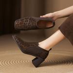 Handcrafted Genuine Leather Women's Shoes - Luxurious Elegance in Every Stitch(Easn20182512)