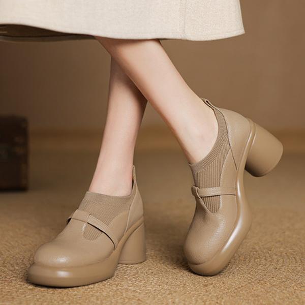 Handcrafted Genuine Leather Women’s Shoes - Luxurious Elegance(Easn20182510)