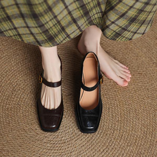 Elegant Handcrafted Genuine Leather Women's Shoes(Easn20182528)