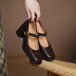 Elegant Handcrafted Genuine Leather Women's Shoes(Easn20182528)