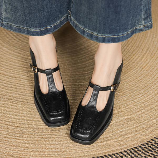 Elevated Elegance: Handcrafted Genuine Leather Women's Shoes(Easn20182527)