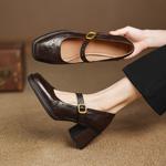 Exquisite Handcrafted Leather Women's Shoes for Elegant Luxury(Easn20182526)