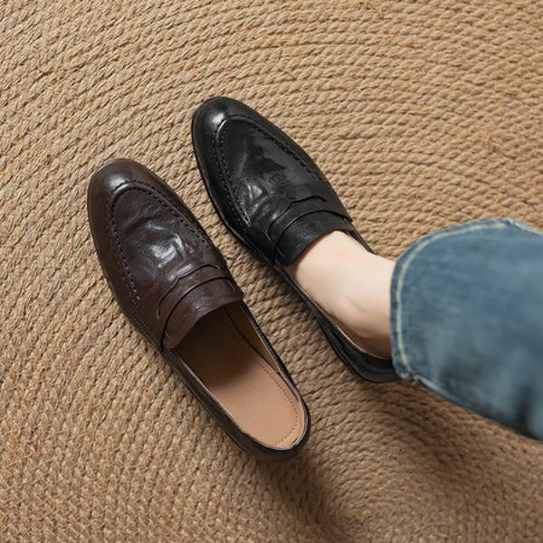 Handcrafted Luxury Leather Women’s Shoes - Elegance Redefined(Easn20182553)