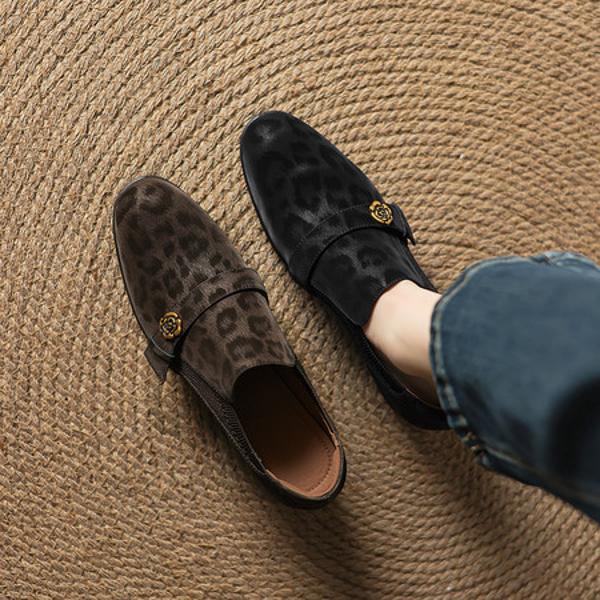 Handcrafted Luxurious Genuine Leather Women's Shoes with Elegant Artistry(Easn20182570)