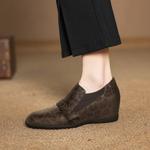 Handcrafted Luxurious Genuine Leather Women's Shoes with Elegant Artistry(Easn20182570)