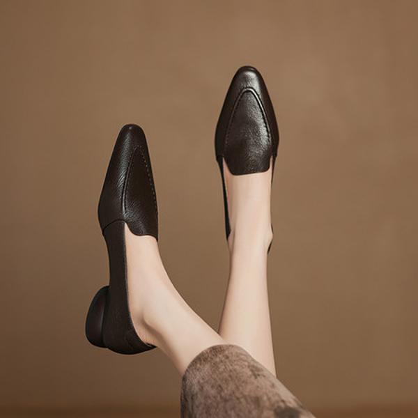 Handcrafted Luxury Leather Women’s Shoes: Elegant Quality(Easn20182538)