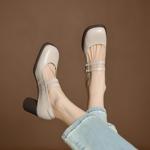 Elegant Handcrafted Leather Women's Shoes of High Quality(Easn20182562)