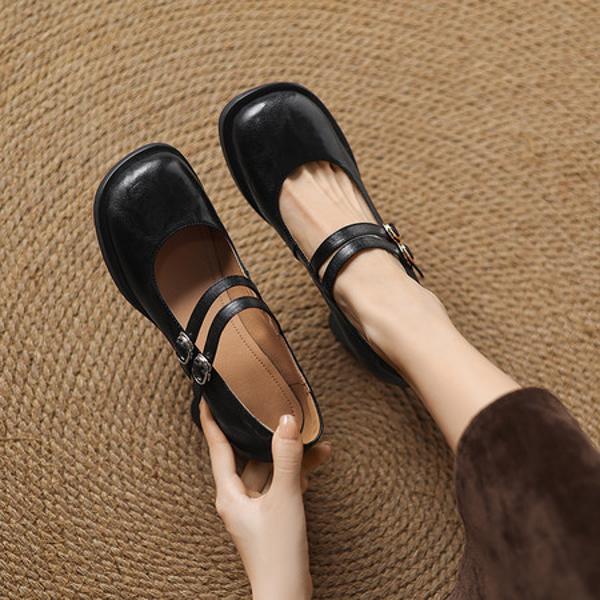 Elegant Handcrafted Leather Women's Shoes of High Quality(Easn20182562)