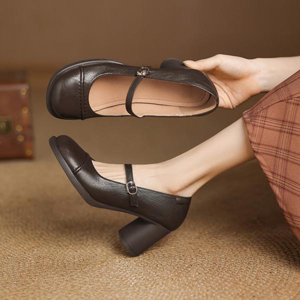 Exquisite Handcrafted Leather Shoes for Elegant Women(Easn20182561)