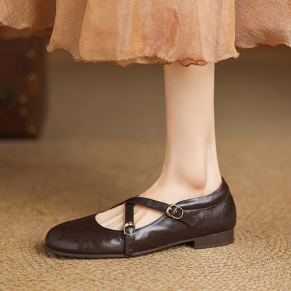 Handcrafted Luxury Leather Women's Shoes(Easn20182567)