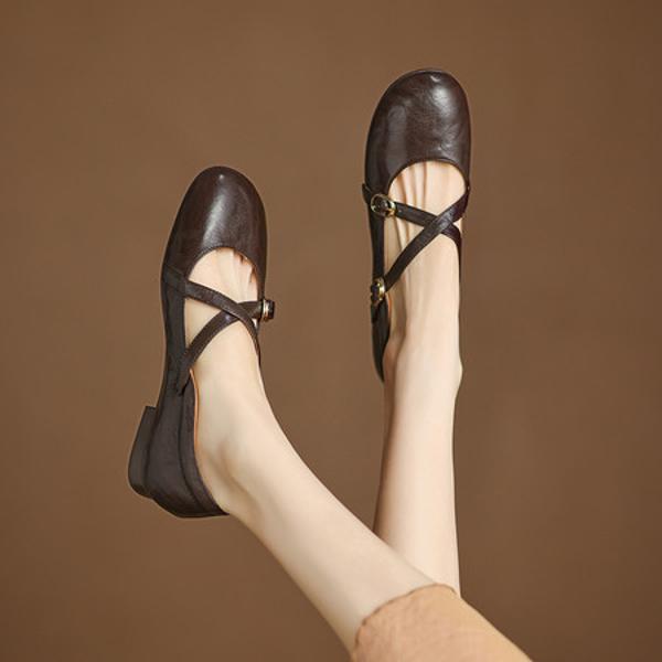 Handcrafted Luxury Leather Women's Shoes(Easn20182567)