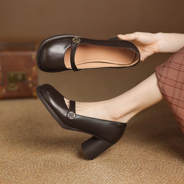 Handcrafted Leather Pumps: Luxurious Elegance Awaits(Easn20182559)