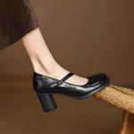 Handcrafted Luxury Leather Women's Shoes - Timeless Elegance(Easn20182560)