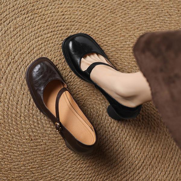 Handcrafted Luxury Leather Women's Shoes - Timeless Elegance(Easn20182560)