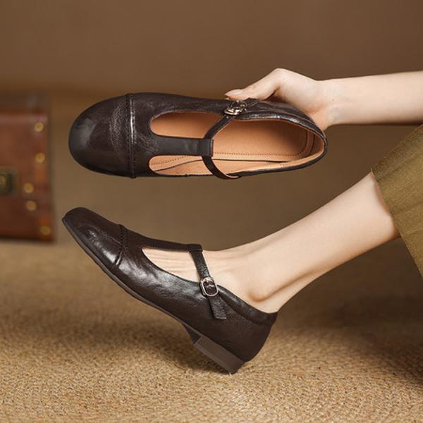 Handcrafted Leather Women’s Shoes: Luxurious Elegance(Easn20182565)