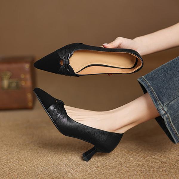 Handcrafted Luxury Leather Women's Shoes: Exquisite Craftsmanship & Elegance(Easn20182520)