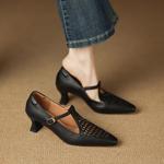 Handcrafted Leather Women's Shoes: Luxury Elegance(Easn20183005)