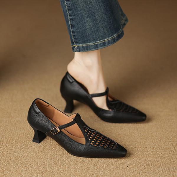 Handcrafted Leather Women's Shoes: Luxury Elegance(Easn20183005)