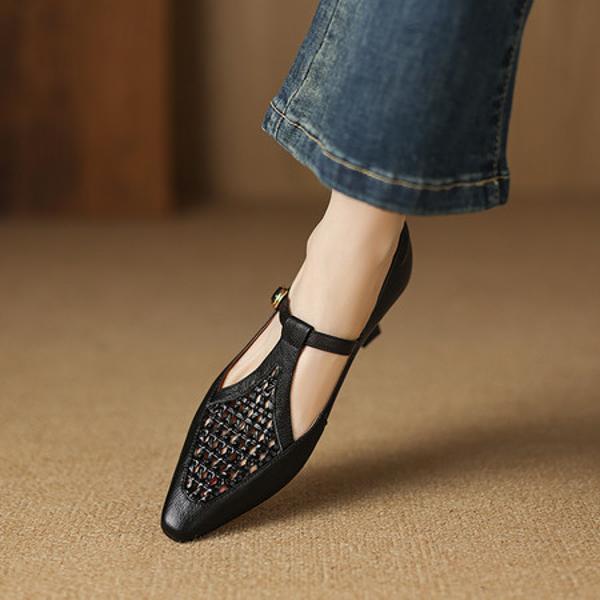 Handcrafted Leather Women's Shoes: Luxury Elegance(Easn20183005)