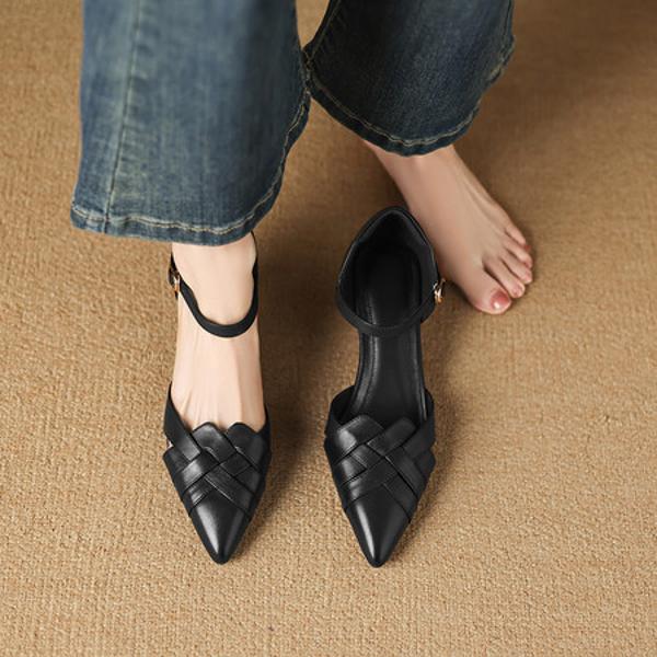 Handcrafted Luxury Leather Shoes for Elegant Women(Easn20183020)