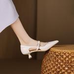 Exquisite Handcrafted Leather Women’s Shoes: Elegant, Luxurious Quality Artistry(Easn20183029)