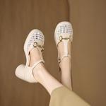 Handcrafted Genuine Leather Women's Shoes – Elegant Luxury with Exquisite Craftsmanship(Easn20182712)