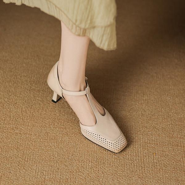 Elegant Handmade Leather Women's Shoes - Luxury Craftsmanship(Easn20183012)