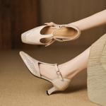 Elegant Handmade Leather Women's Shoes - Luxury Craftsmanship(Easn20183012)