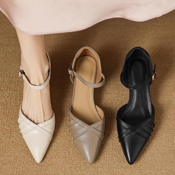 Handcrafted Luxury Genuine Leather Women's Shoes with Exquisite Craftsmanship(Easn20183028)